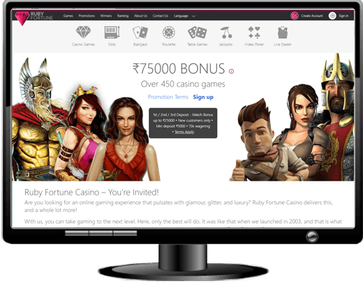 Ruby Fortune Casino Website